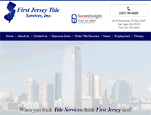 Tablet Screenshot of firstjerseytitle.com